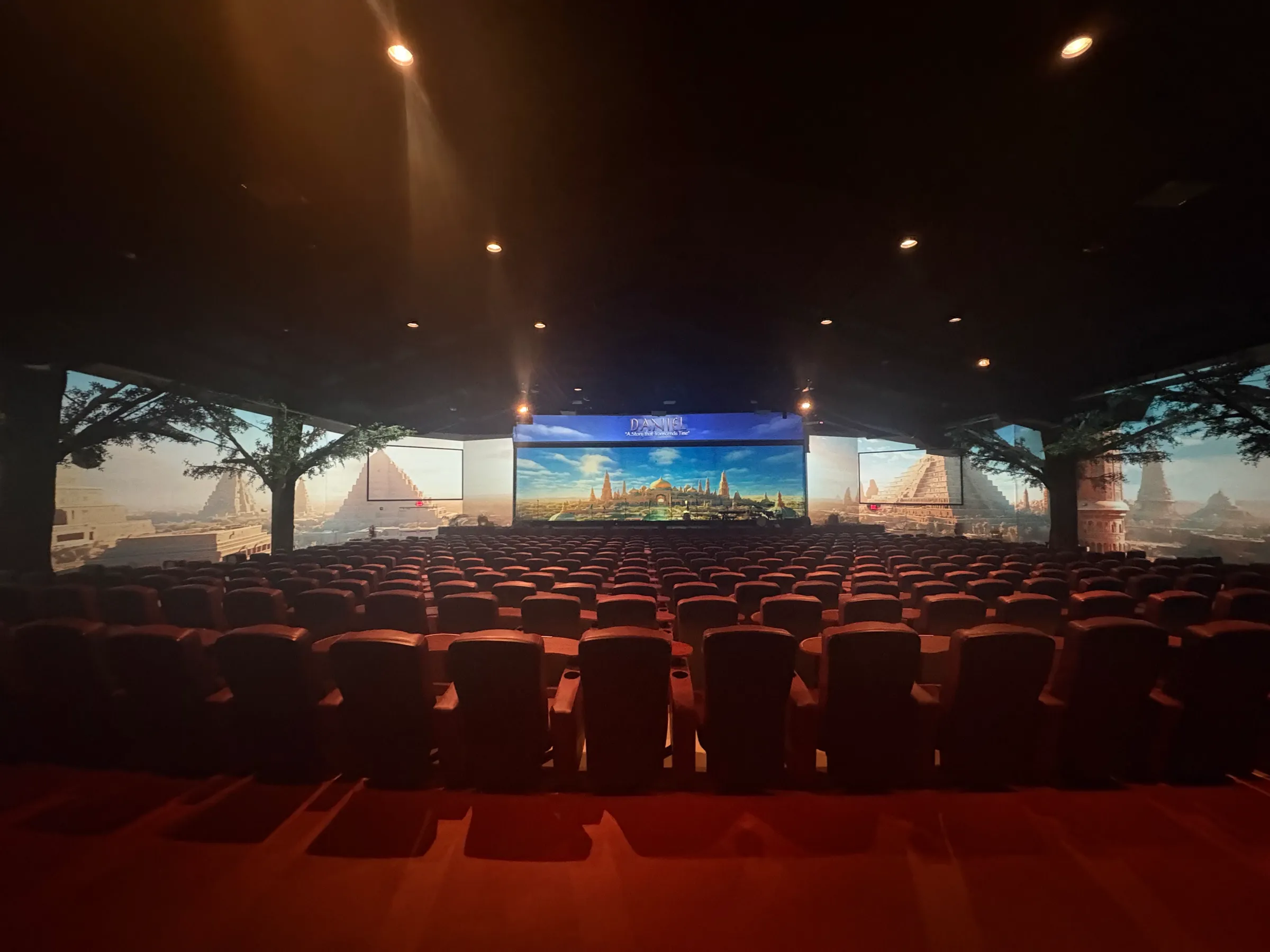 a view of a city at night